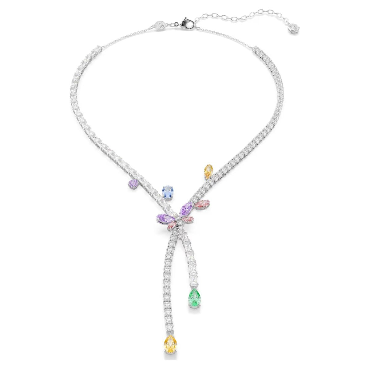 Ariana Grande x Swarovski necklace Mixed cuts, Dragonfly, Multicolored, Rhodium plated