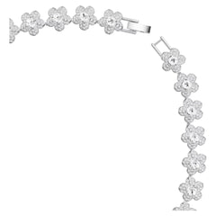 Ariana Grande x Swarovski necklace Round cut, Flower, White, Rhodium plated