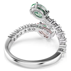 Ariana Grande x Swarovski open ring, Mixed cuts, Multicolored, Rhodium plated