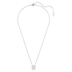 Ariana Grande x Swarovski pendant Crystal Pearl, Round cut, Flower, White, Rhodium plated