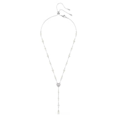 Swarovski Ariana Grande Capsule Pearl Y Heart Necklace White