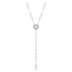 Swarovski Ariana Grande Capsule Pearl Y Heart Necklace White