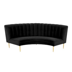 Armani Curved Lounge Sofa - Black RENTAL