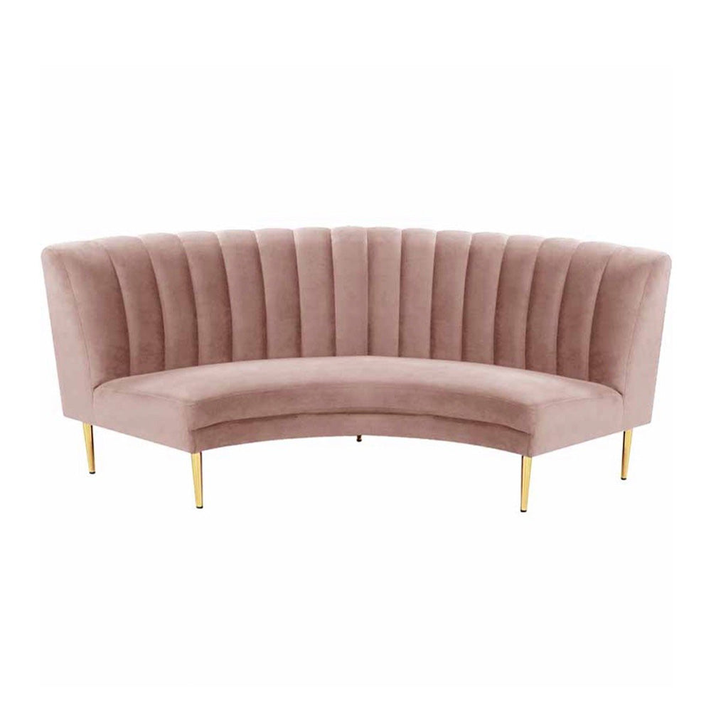 Armani Curved Lounge Sofa - Pink RENTAL
