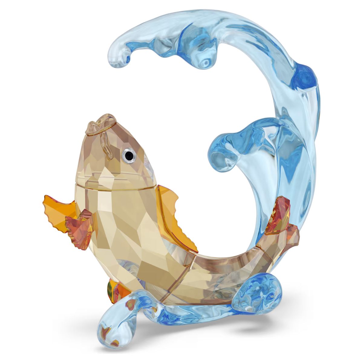 Asian Symbols Golden Carp Figure