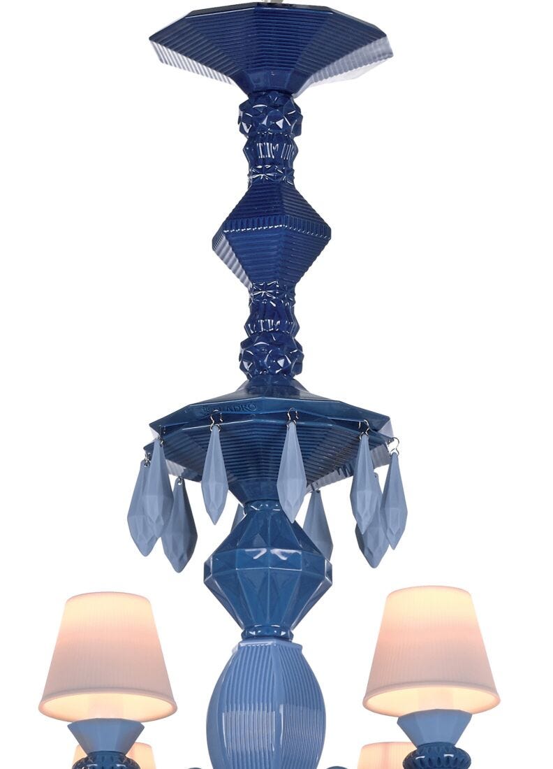 Belle De Nuit 40 Lights Chandelier. Blue (us)