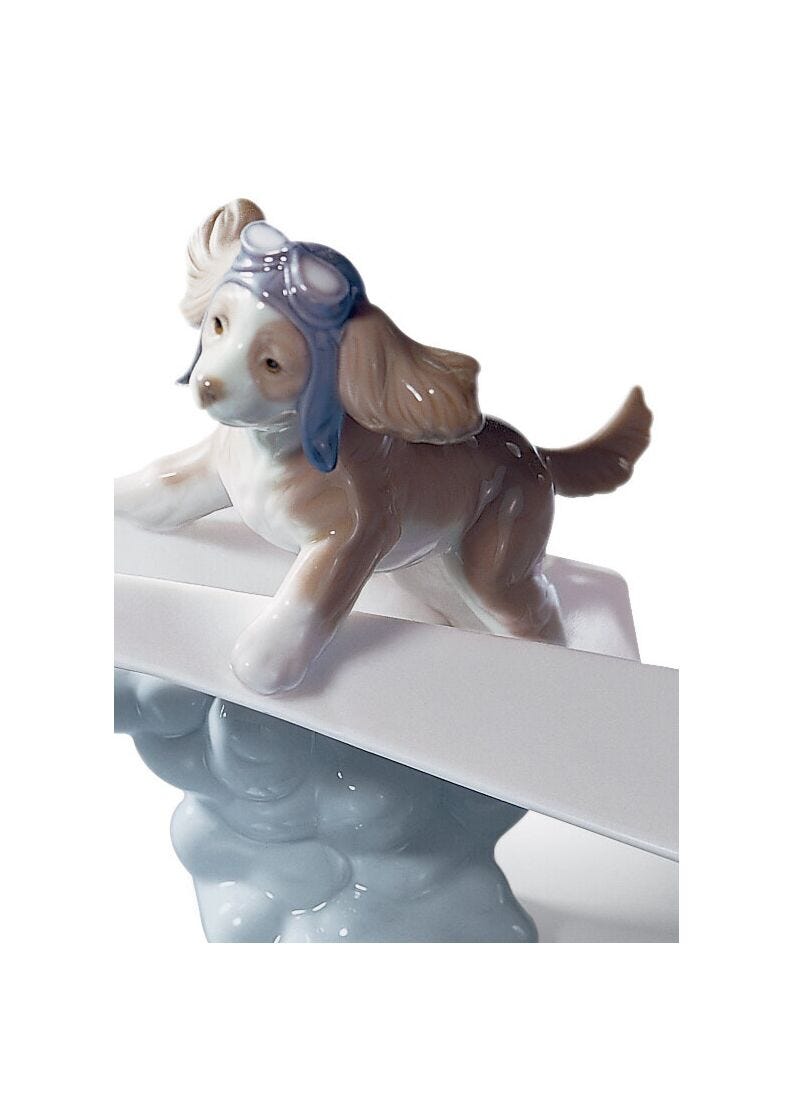 Let's Fly Away Dog Figurine