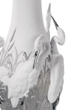 Herons' Realm Vase. Silver Lustre