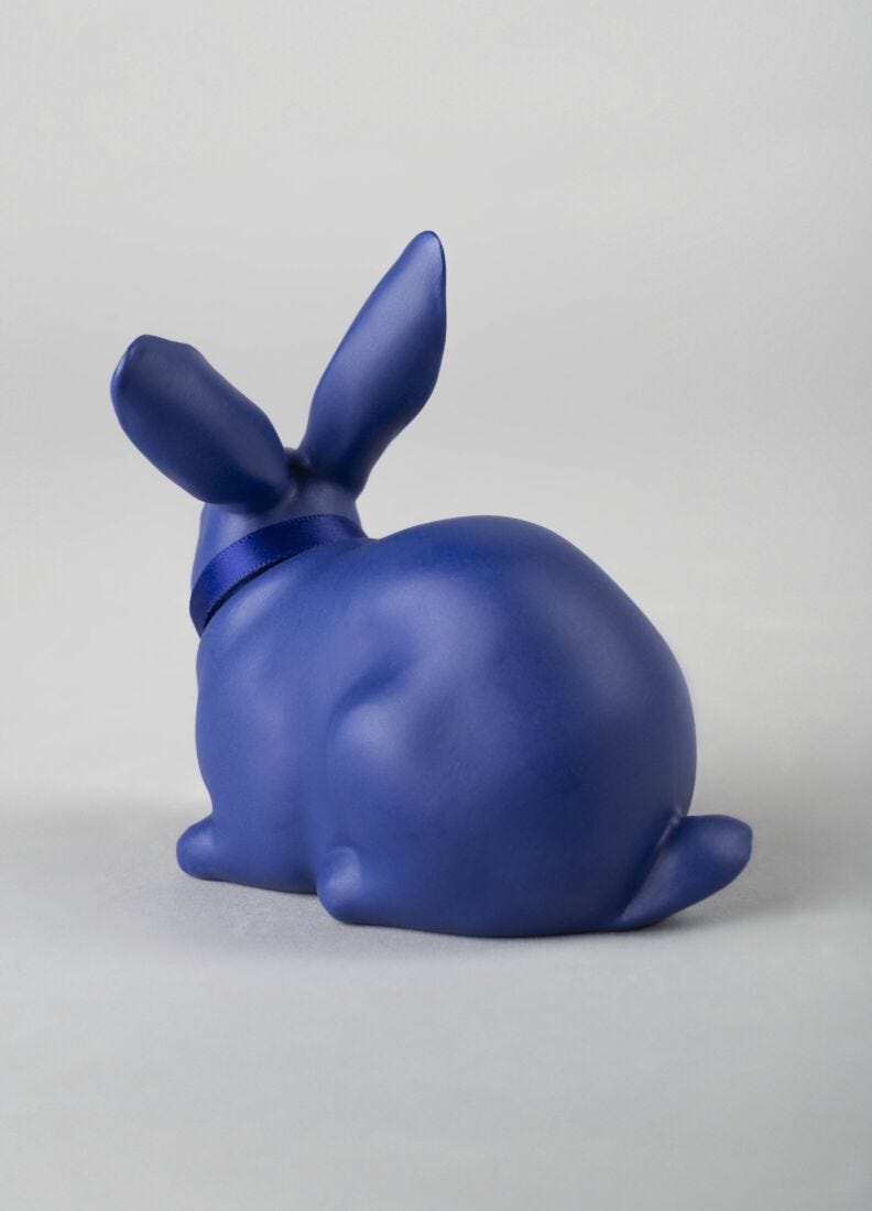 Attentive Bunny. Blue-gold