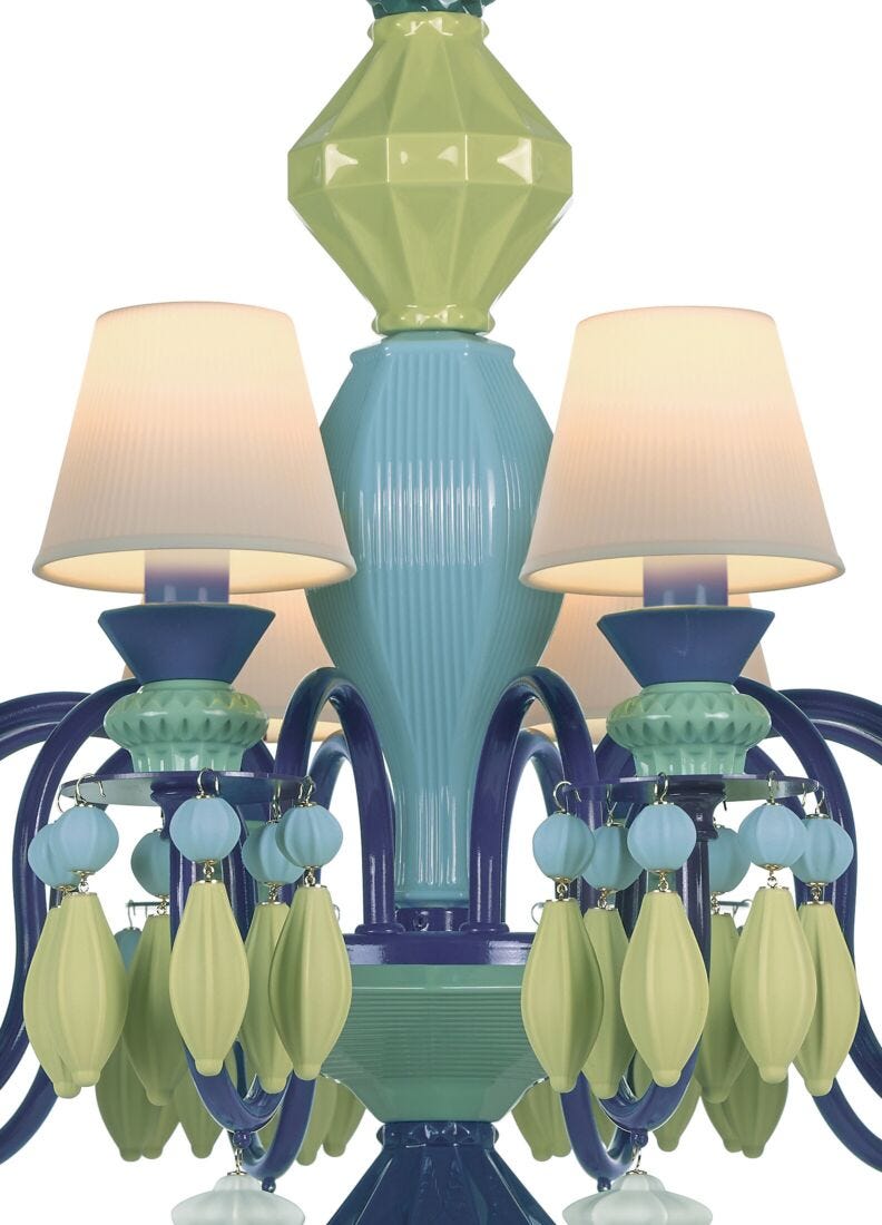 Belle De Nuit 12 Lights Chandelier. Green (us)