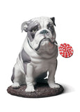 Bulldog With Lollipop Dog Figurine