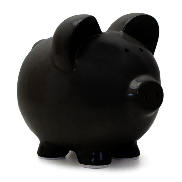 Large Black Piggy Bank