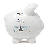 Blue Bohemian Piggy Bank