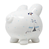 Blue Bohemian Piggy Bank