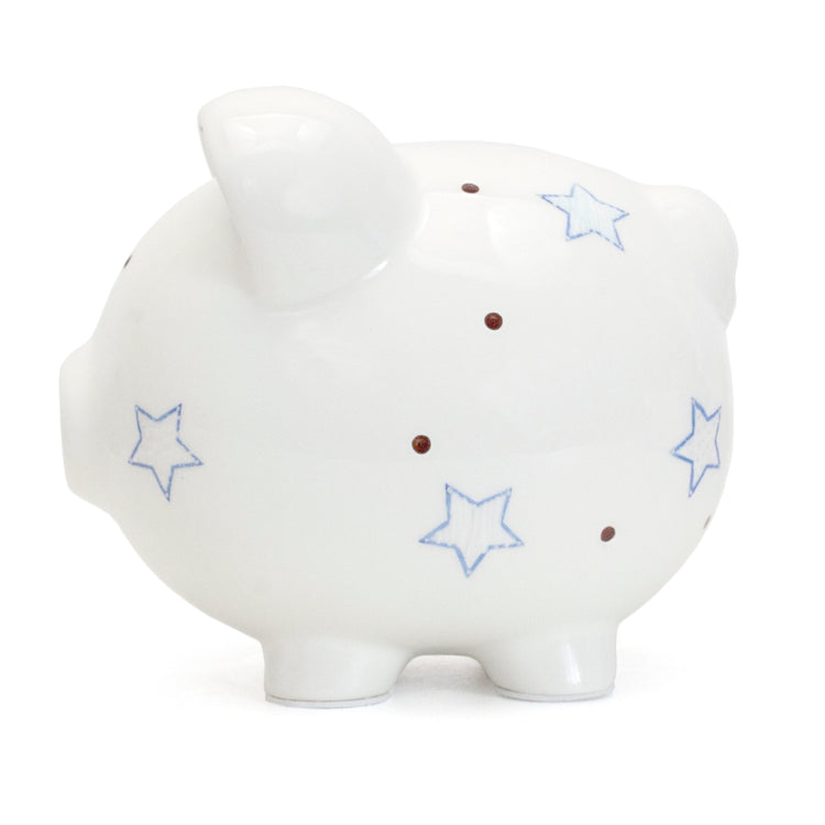 Blue Paper Star Piggy Bank