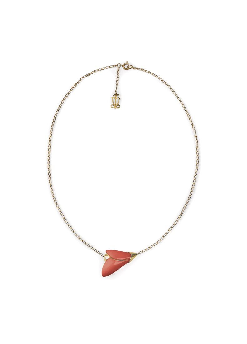 Heliconia Pendant. Coral