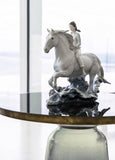 Riding Her Horse On The Seashore Horse & Woman Figurine