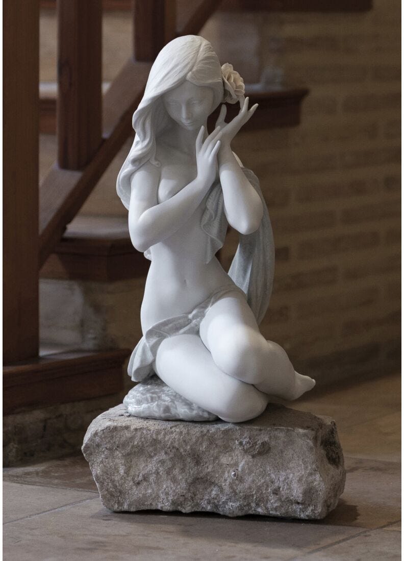 Subtle Moonlight Woman Figurine, White - Limited Edition