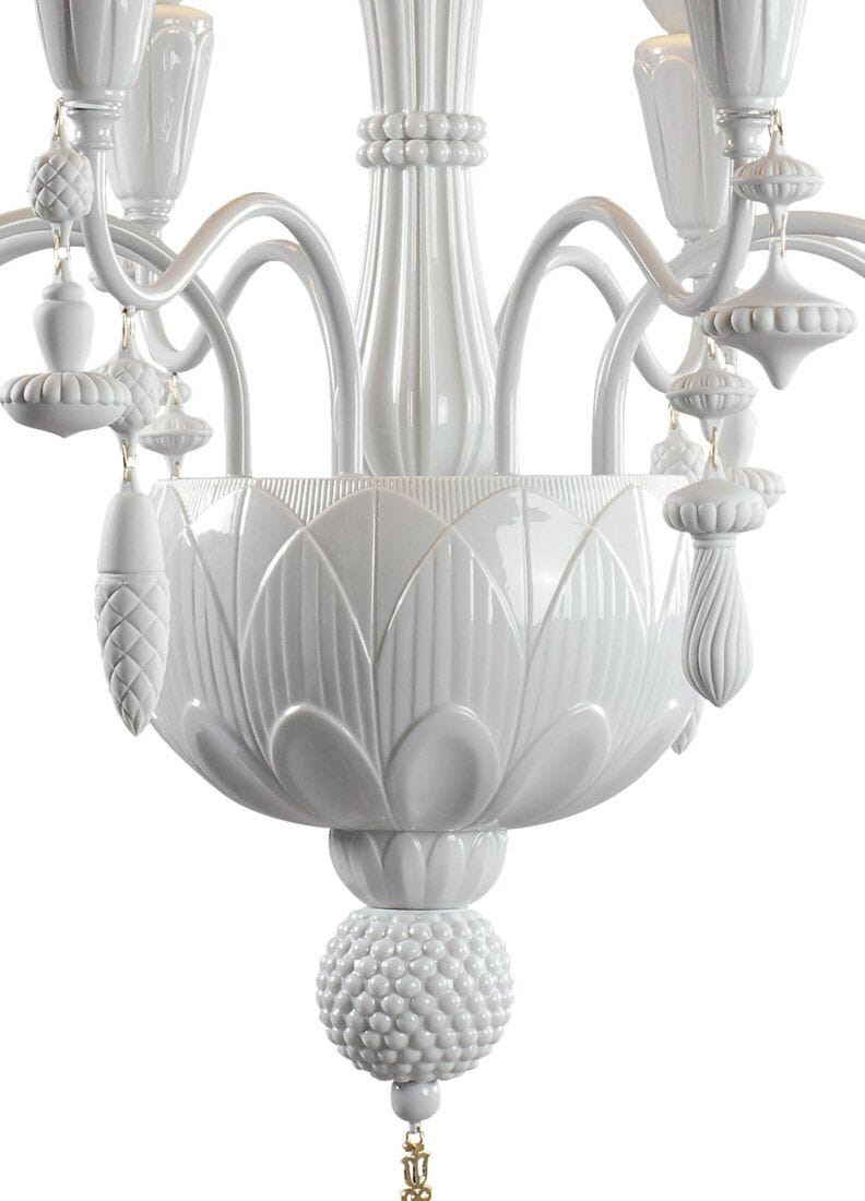 Ivy And Seed 8 Lights Chandelier, White (US)