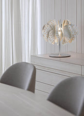 Nightbloom Table Lamp, White & Gold (US)