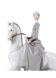 Woman On Horse Figurine