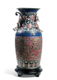 Oriental Vase Sculpture. Red. Limited Edition
