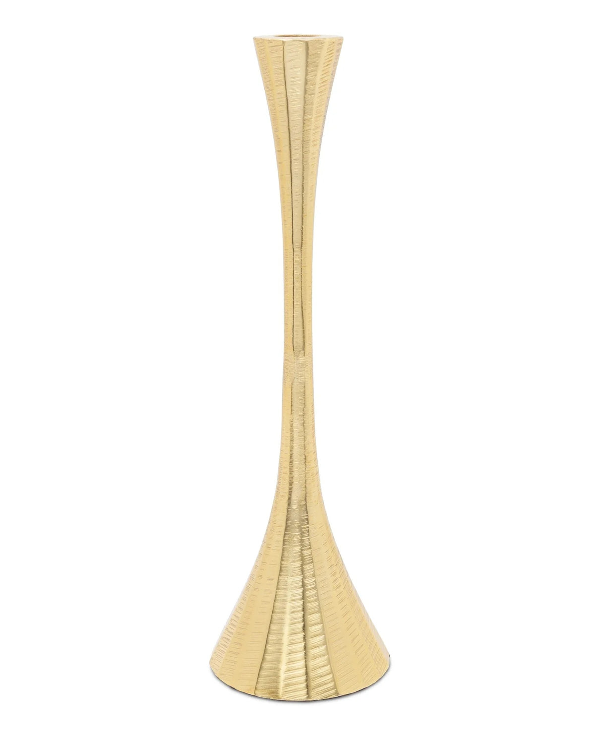 Set of 2 Gold Brass Candlestick - 11.75"H