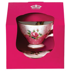 Royal Albert Cheeky Pink Vintage Teacup & Saucer