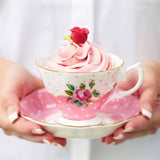 Royal Albert Cheeky Pink Vintage Teacup & Saucer