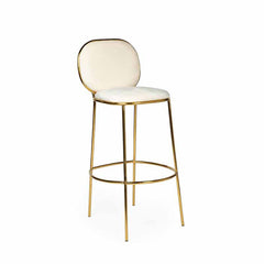 Chloe Bar Stool Gold/White RENTAL