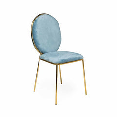 Chloe Dining Chair Gold/Blue RENTAL