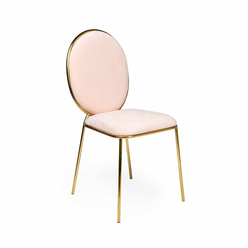 Chloe Dining Chair Gold/Pink RENTAL