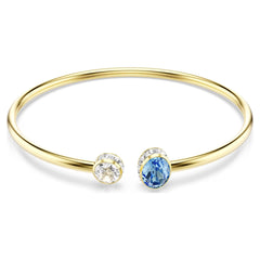 Chroma bangle Mixed cuts, Multicolored, 18K gold plated
