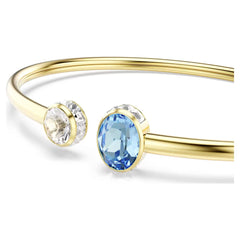 Chroma bangle Mixed cuts, Multicolored, 18K gold plated