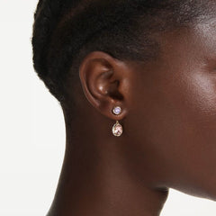 Chroma drop earrings Mixed cuts, Multicolored, Gold-tone plated