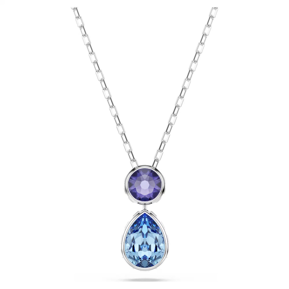 Chroma pendant Mixed cuts, Multicolored, Rhodium plated