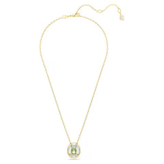 Swarovski Chroma Pendant Octagon cut, Green, Gold-tone plated