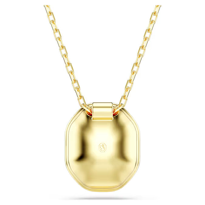 Swarovski Chroma Pendant Octagon cut, Green, Gold-tone plated
