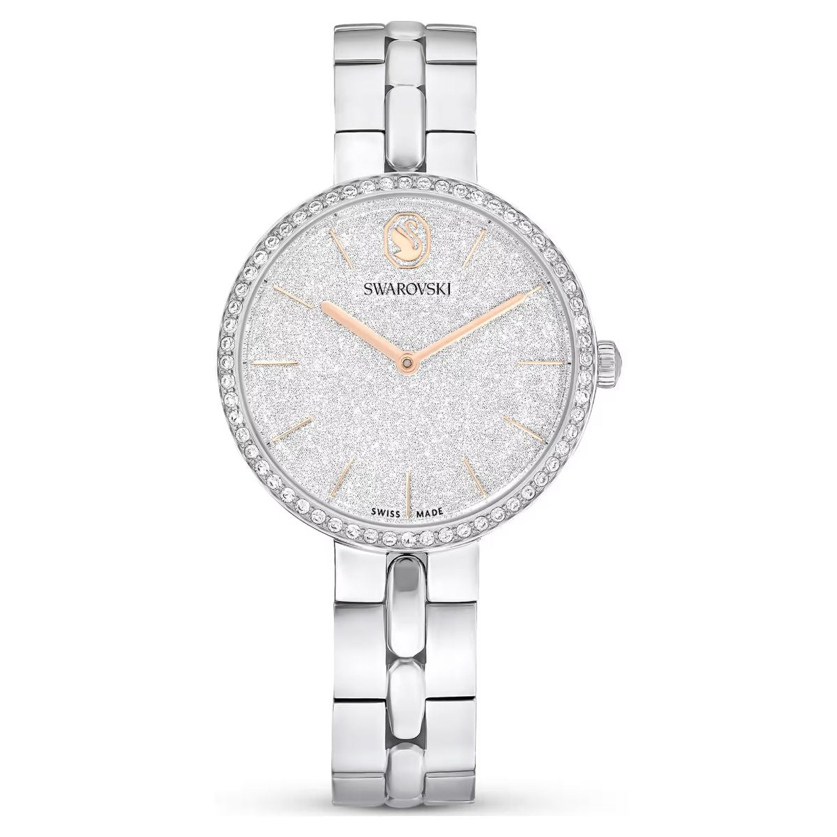 Cosmopolitan watch Swiss Made, Metal bracelet, Silver tone, Stainless steel