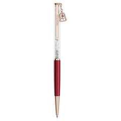 Crystalline ballpoint pen Bell, Red lacquered, Rose gold-tone plated