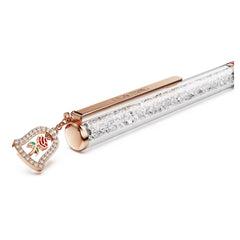 Crystalline ballpoint pen Bell, Red lacquered, Rose gold-tone plated