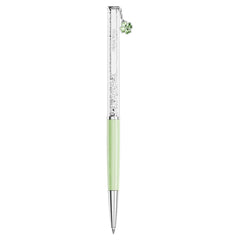 Crystalline ballpoint pen Clover, Green, Green lacquered, Chrome plated