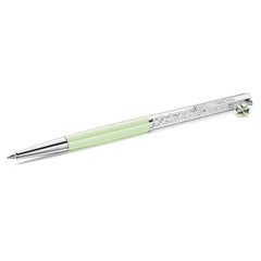 Crystalline ballpoint pen Clover, Green, Green lacquered, Chrome plated