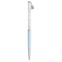 Crystalline ballpoint pen Teddy, Blue, Blue lacquered, Chrome plated