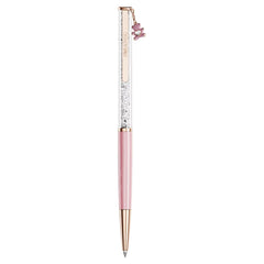 Crystalline ballpoint pen Teddy, Pink, Pink lacquered, Rose gold-tone plated