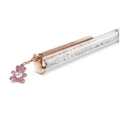 Crystalline ballpoint pen Teddy, Pink, Pink lacquered, Rose gold-tone plated