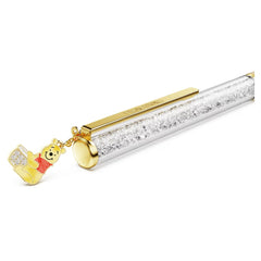 Crystalline ballpoint pen Winnie the Pooh, Yellow lacquered, Gold-tone plated