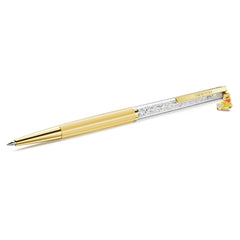 Crystalline ballpoint pen Winnie the Pooh, Yellow lacquered, Gold-tone plated