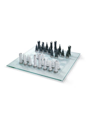 Chess Set. Silver Lustre