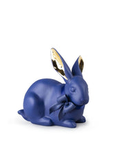 Attentive Bunny. Blue-gold